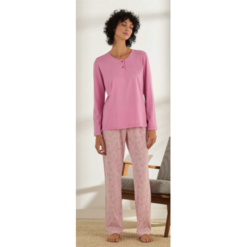 Pijama mujer algodón tapeta BELTY Rosa