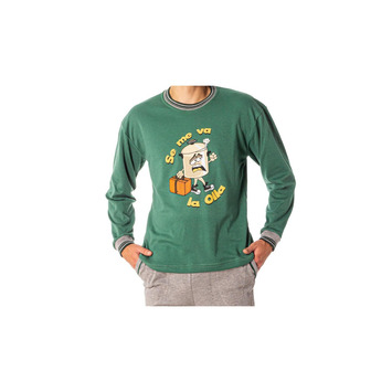 Pijama niño invierno puño DORMEN Gris/verde