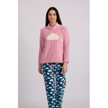 Pijama invierno mujer coralina Nube BELTY Rosa