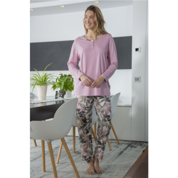 Pijama mujer tapeta Hojas Mushler Rosa