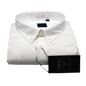 Camisa blanca hombre algodón manga larga botones bolsillo DAVÓ Blanco