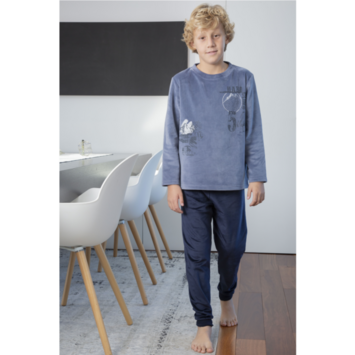 Pijama niño coralina Montañas puño Mushler Azul/Gris