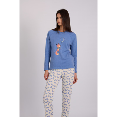 Pijama invierno mujer Zorro BELTY Azul