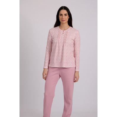 Pijama invierno  mujer tapeta Flores BELTY Rosa