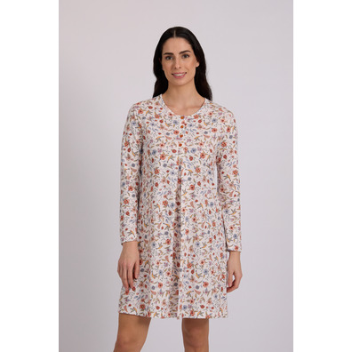 Camisón mujer invierno algodón Pájaros BELTY Naranja