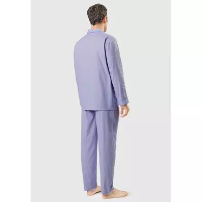 Pijama hombre tela algodón Cuadro EL Búho NOCTURNO Azul