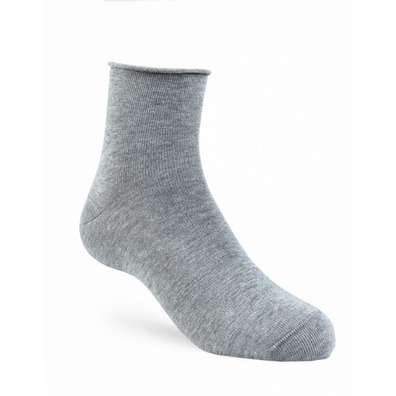 Calcetín mujer tobillero liso algodón JC SOCKS Gris oscuro