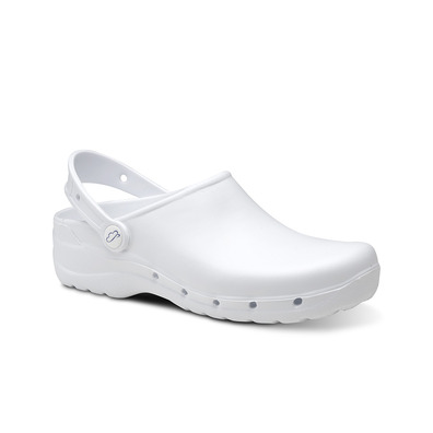 Zueco laboral flotante unisex ultraligeros FELIZ CAMINAR Blanco