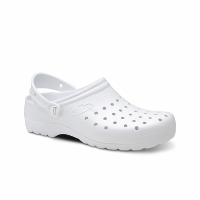 Zueco laboral gruyere unisex ultraligeros FELIZ CAMINAR Blanco