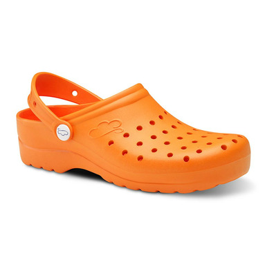 Zueco laboral gruyere unisex ultraligeros FELIZ CAMINAR Naranja