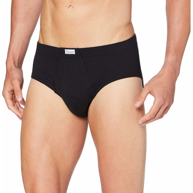 Slip liso abierto hombre algodón ABANDERADO Negro