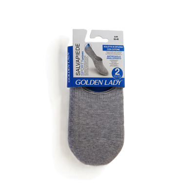 Salvapies SPORT unisex invisible algodón pack de 2 GOLDEN LADY Gris