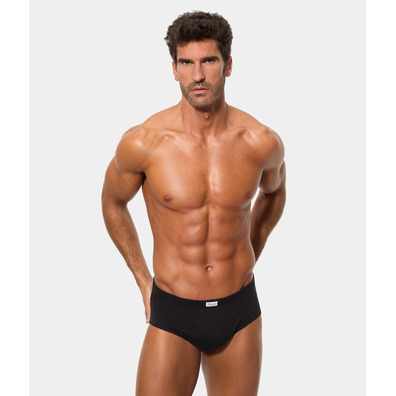 Slip liso cerrado hombre algodón ABANDERADO Negro