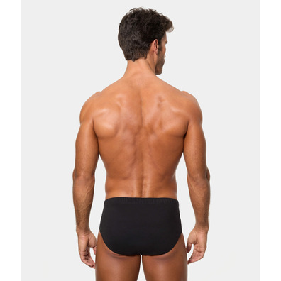 Slip liso cerrado hombre algodón ABANDERADO Negro