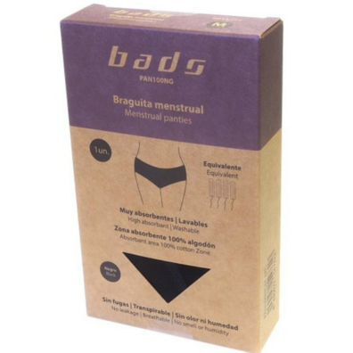 Braguita menstrual mujer Bads Negro