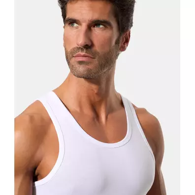 Camiseta hombre tirantes Abanderado Blanco