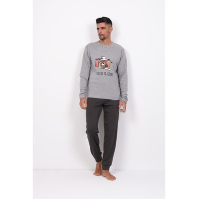 Pijama hombre puño Cámara UDY Gris