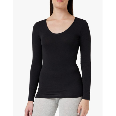 Camiseta mujer manga larga  Termaltech Playtex Negro