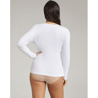 Camiseta mujer pico Térmica Playtex Blanco