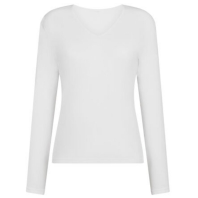 Camiseta mujer pico Térmica Playtex Blanco