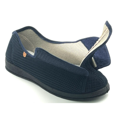 ZAPATILLA VELCRO MUJER ANCHO LA CADENA Marino