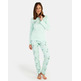 Pijama mujer algodón leopardo Massana Verde