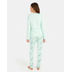 Pijama mujer algodón leopardo Massana Verde