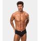 Slip liso cerrado hombre algodón ABANDERADO Negro