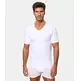 Camiseta hombre manga corta pico Abanderado Blanco