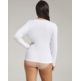 Camiseta mujer pico Térmica Playtex Blanco