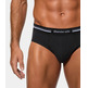 Slip hombre cintura suave algodón Abanderado Negro